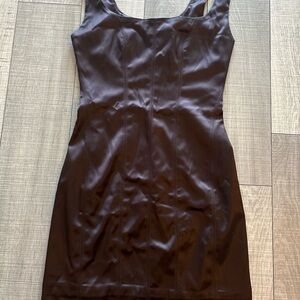 Ten by babaton brown satin dress